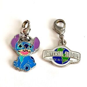 Universal Studios Disney 2 Lobster Closure Clip On  Charms Stitch Universal Sign